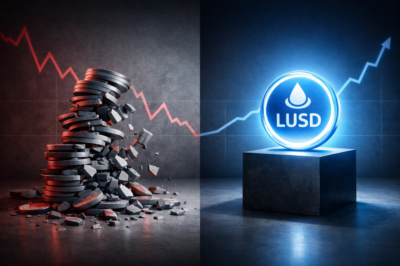 LUSD stablecoin stability compared to volatile cryptocurrency price fluctuations