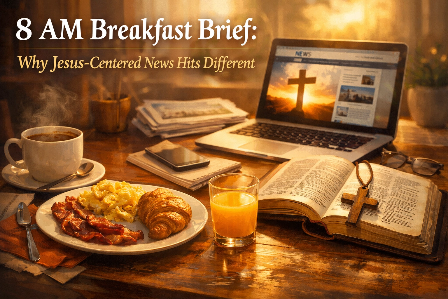 [HERO] 8 AM Breakfast Brief: Why Jesus-Centered News Hits Different
