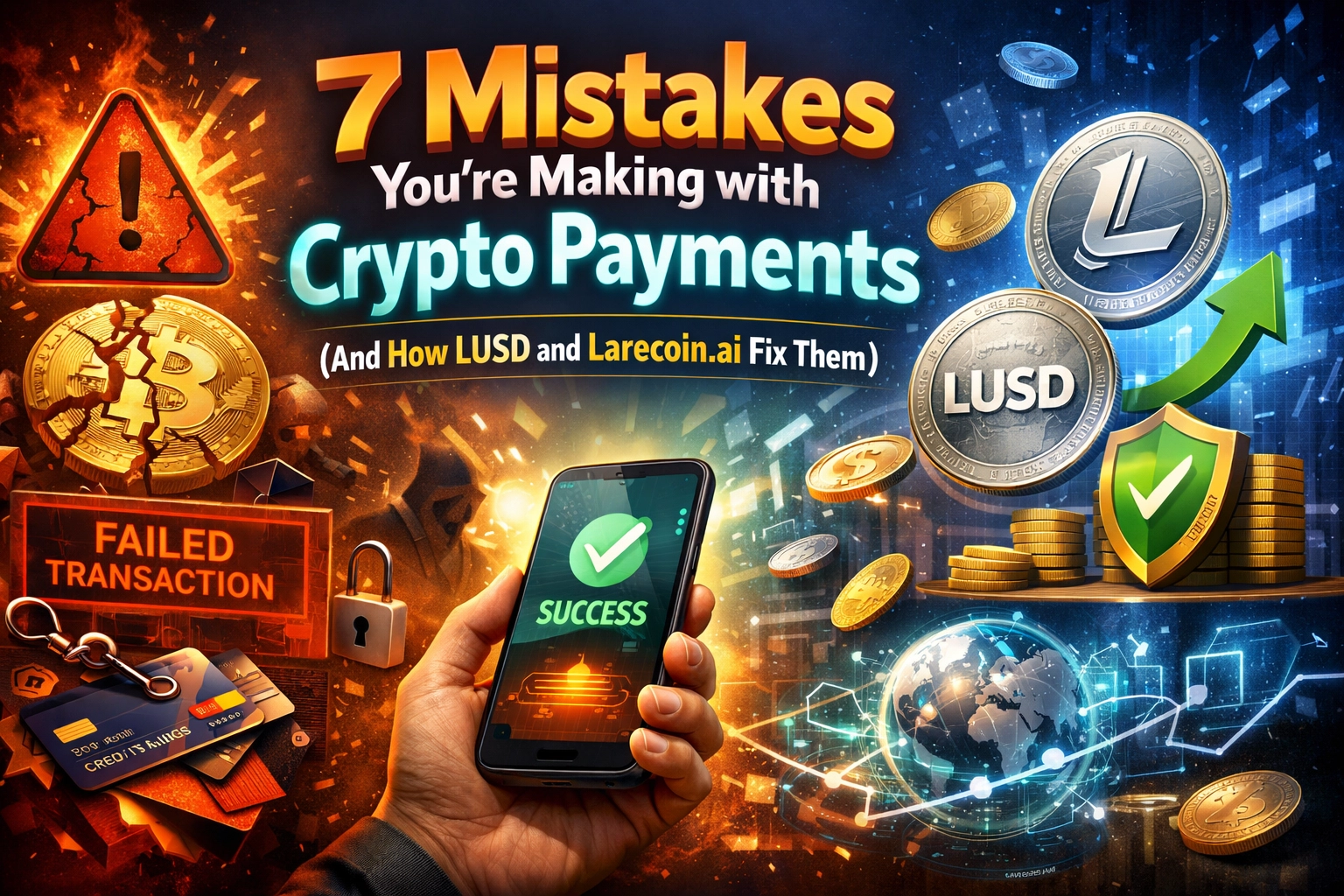 [HERO] 7 Mistakes You’re Making with Crypto Payments (And How LUSD and Larecoin.ai Fix Them)