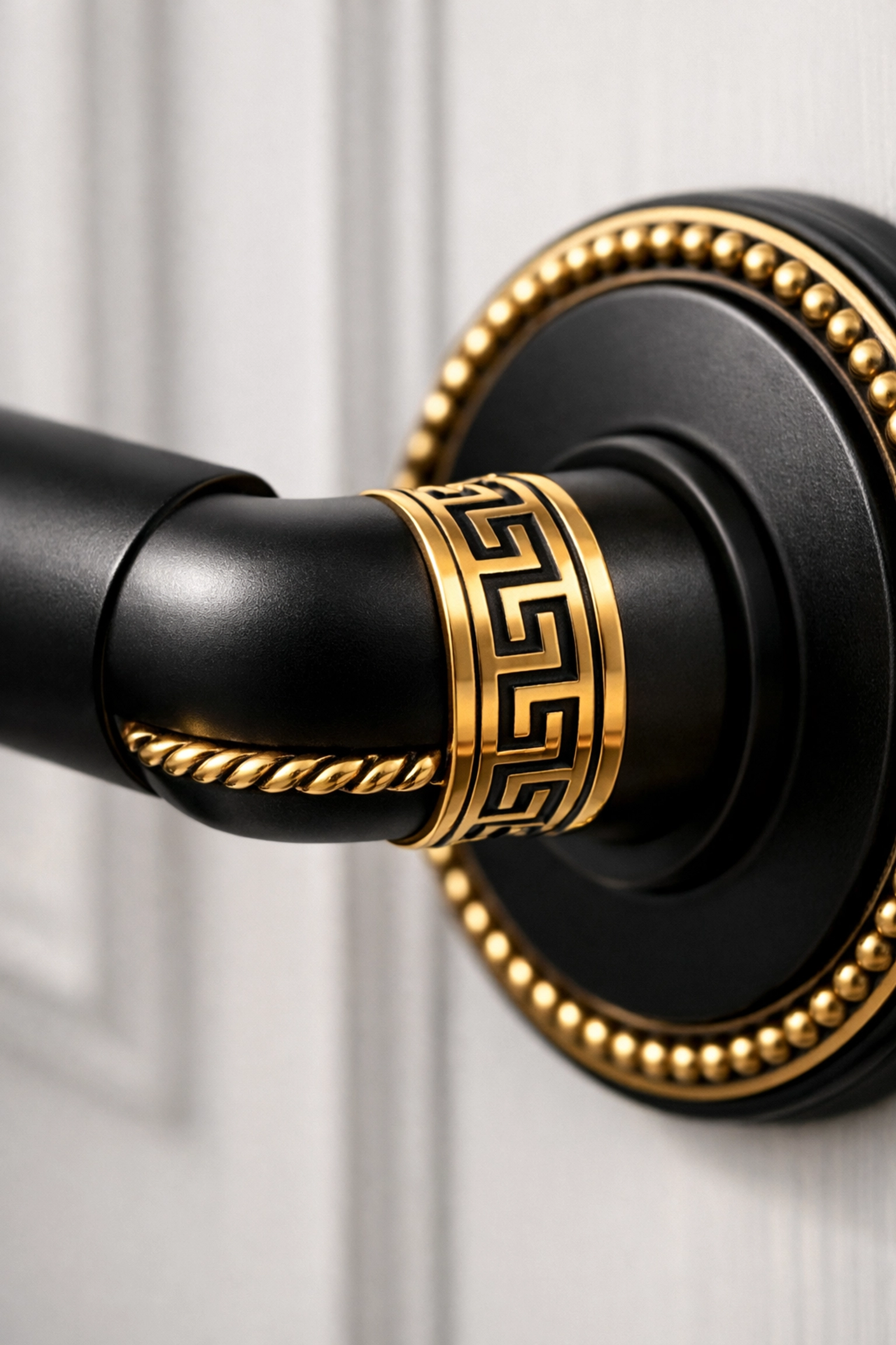 Close-up of high-end door hardware symbolizing secure property inspection and fraud prevention.