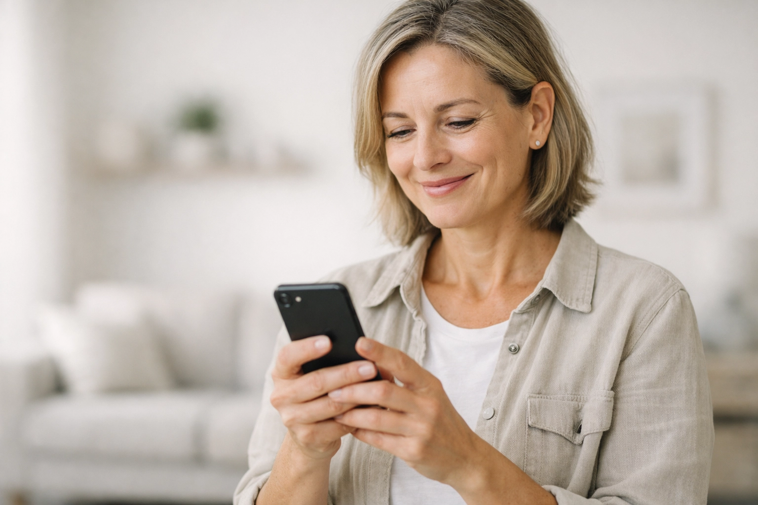 Happy person receiving an instant deposit from fast cash loans online on their smartphone.