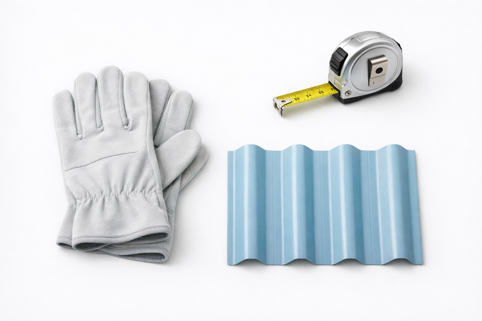 Professional roofers Sydney tools and metal roofing Northern Beaches samples for quality repair.