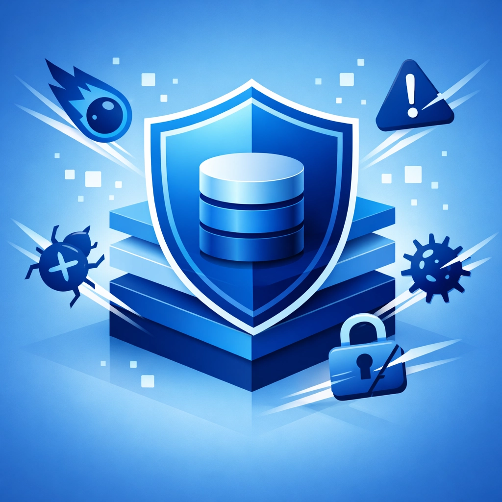 Data protection shield defending against cybersecurity threats and ransomware