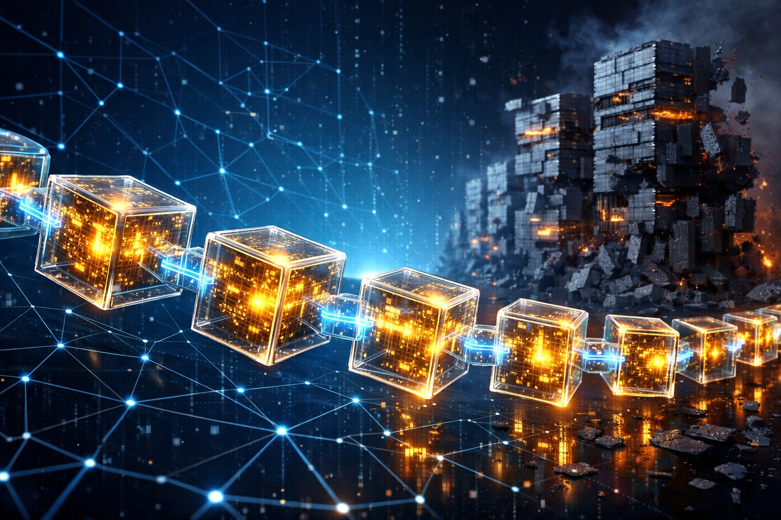 Decentralized blockchain transaction records vs centralized database storage for merchants