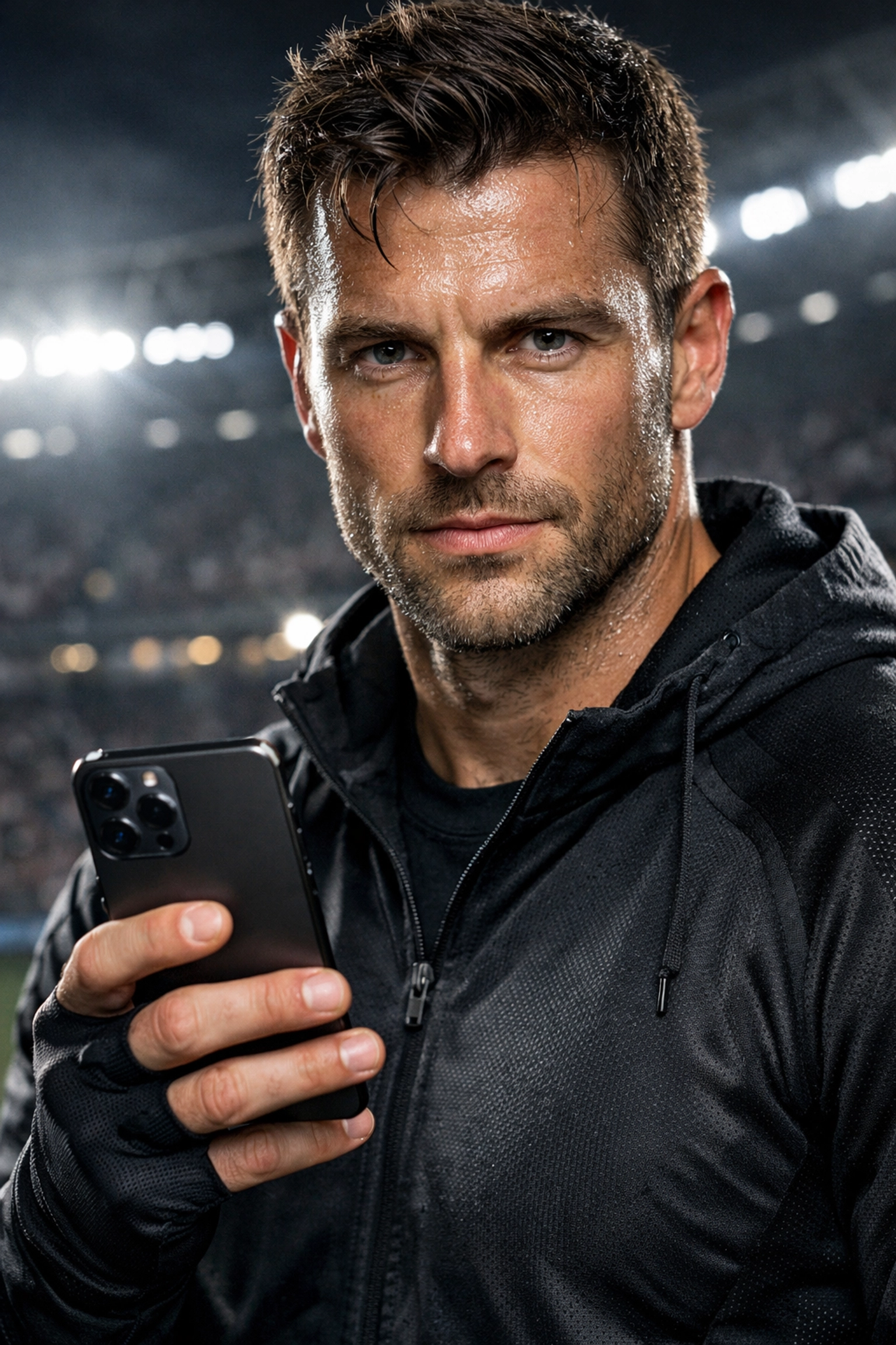 Athlete with a smartphone showing NIL integration for authentic fan sentiment and engagement.