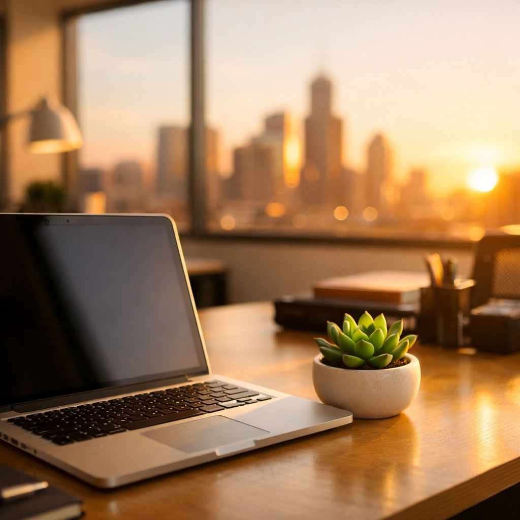 A perfectly maintained Indianapolis office workstation highlighting the benefits of recurring janitorial services.