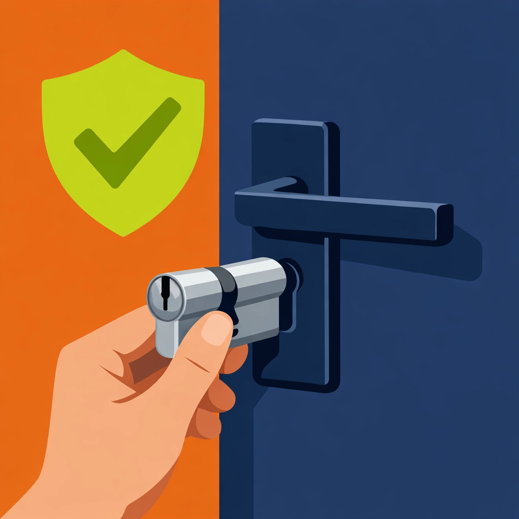 A professional locksmith in Bristol installing a high-security lock meeting British Standards.