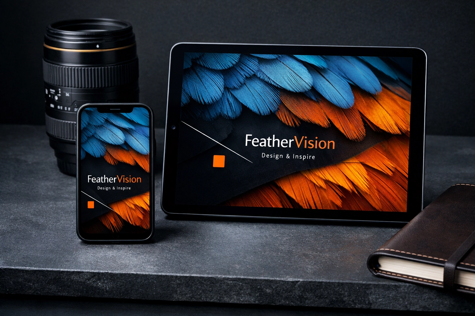 Modern zoo brand identity displayed on mobile devices featuring vibrant wildlife photography for digital marketing.