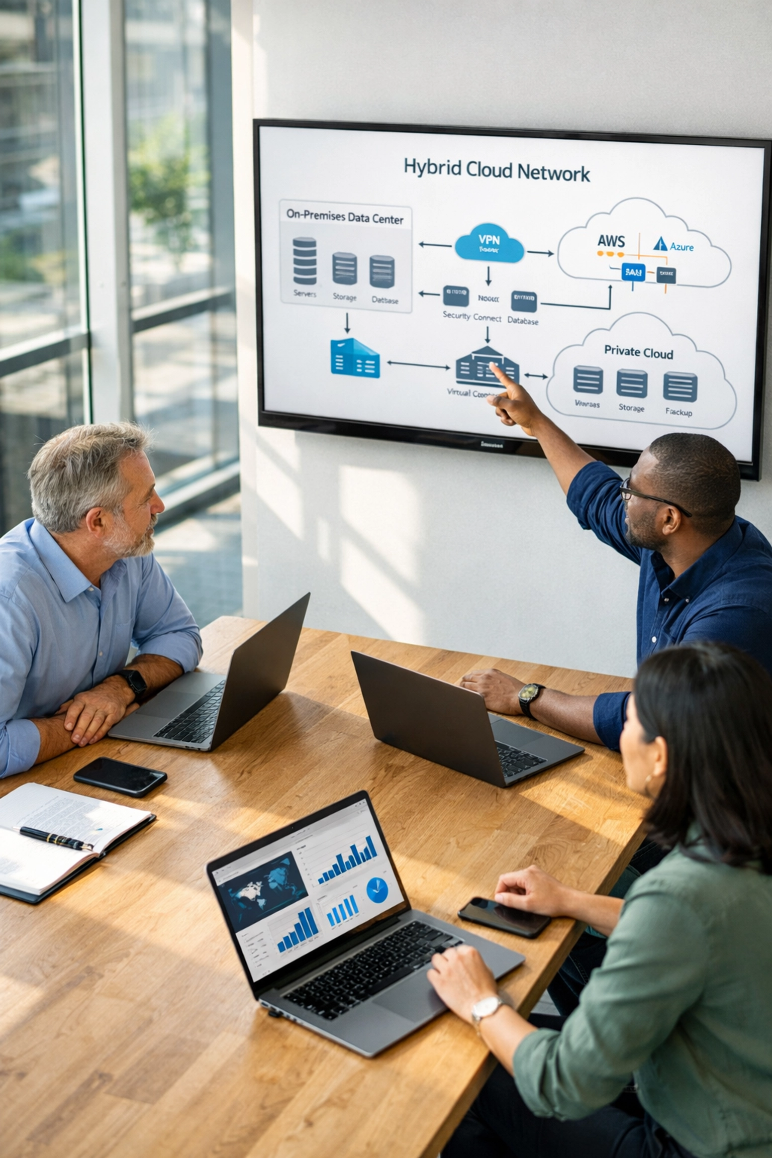 ServiceNow implementation partner team analyzing ITOM and ITAM dashboards for enterprise resilience.