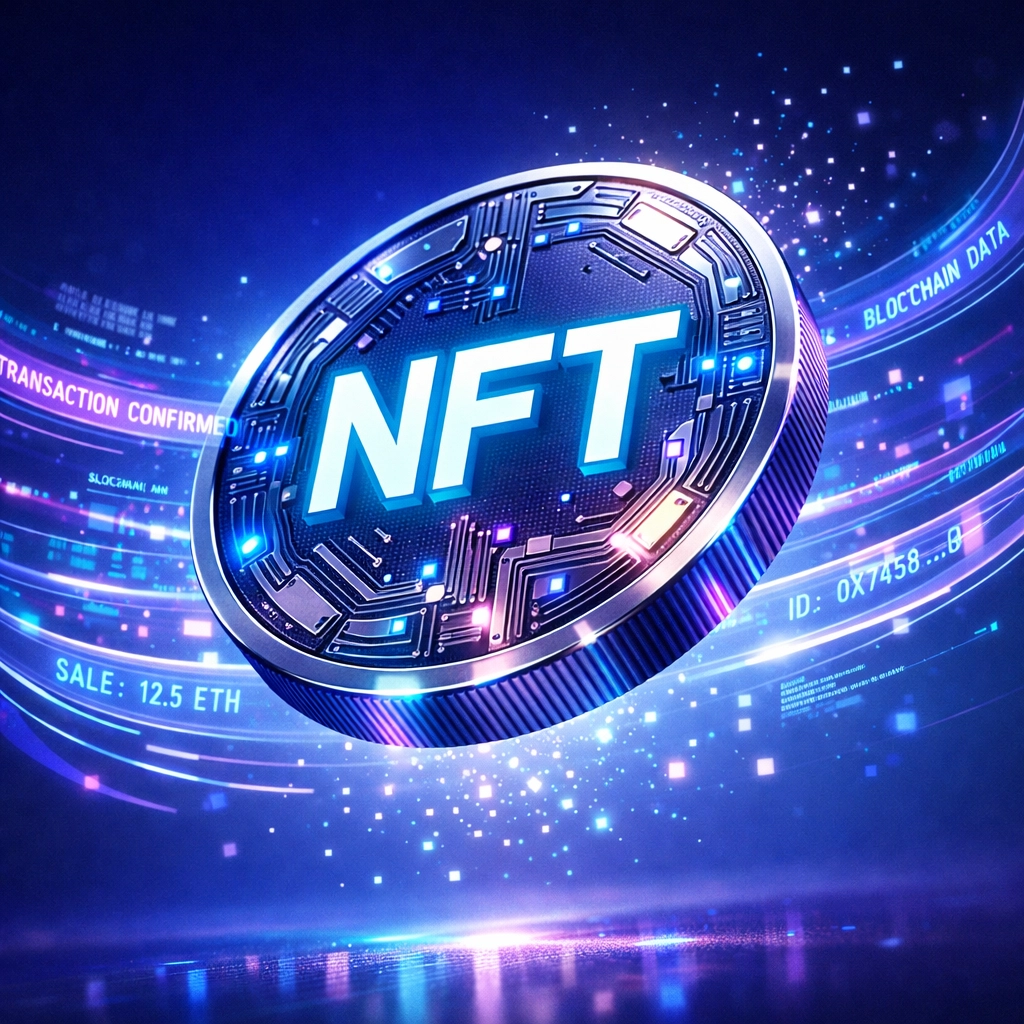 Programmable NFT receivables token representing crypto payment claim with blockchain transaction data