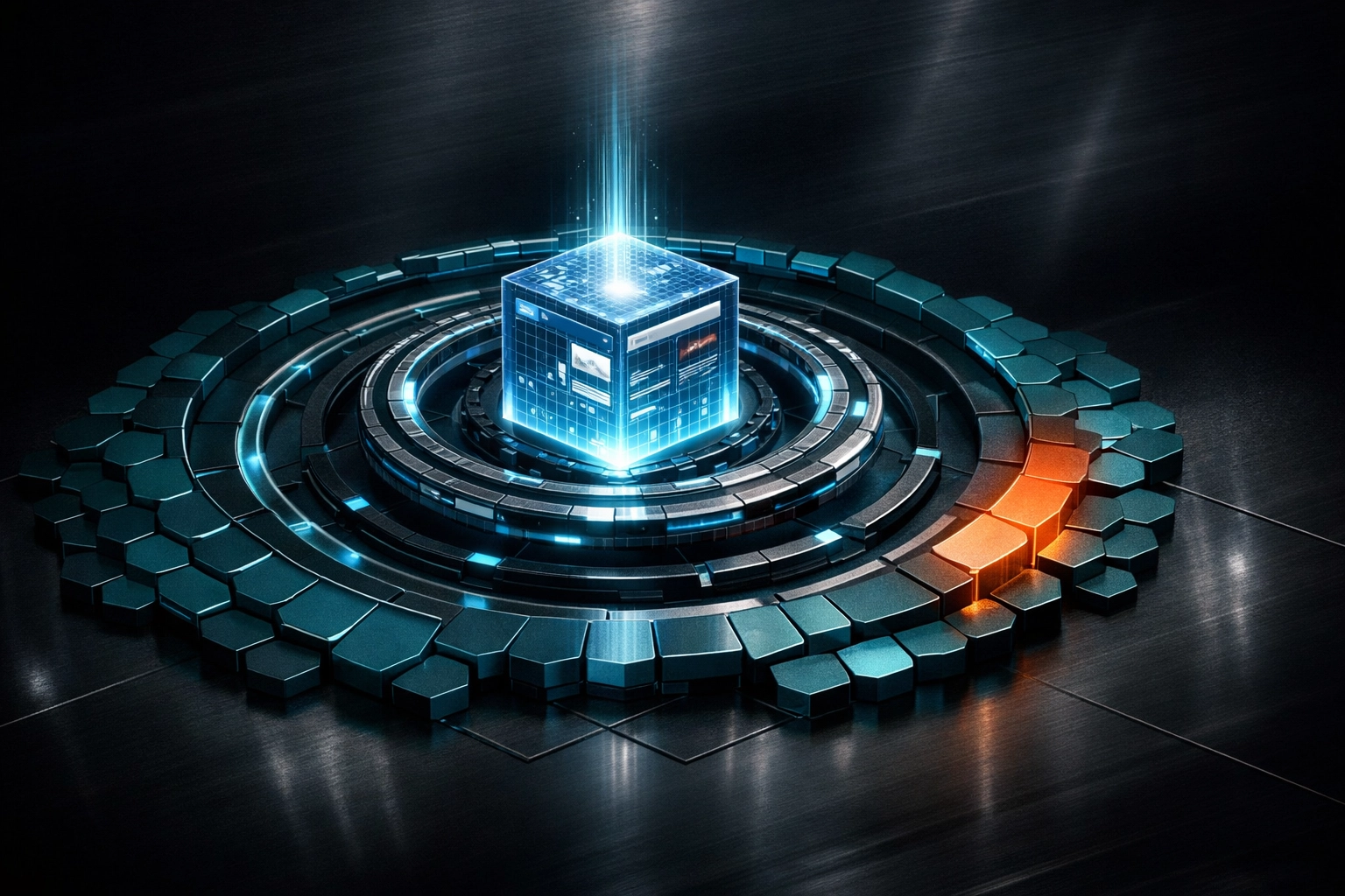 Proactive AI-driven WordPress security system detecting a behavioral anomaly within a digital core.