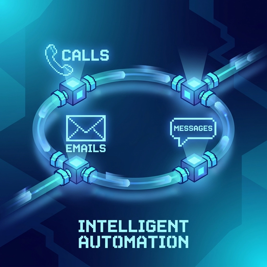 Visual of automated workflow pathways for AI real estate lead generation nurturing seller leads efficiently.