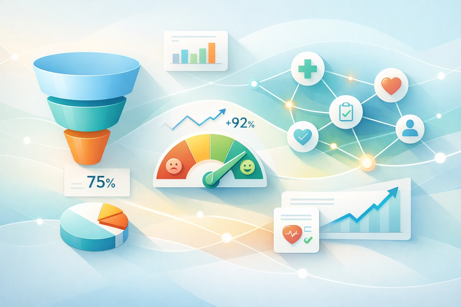 Treatment center call center KPI dashboard tracking conversion rates and patient sentiment metrics