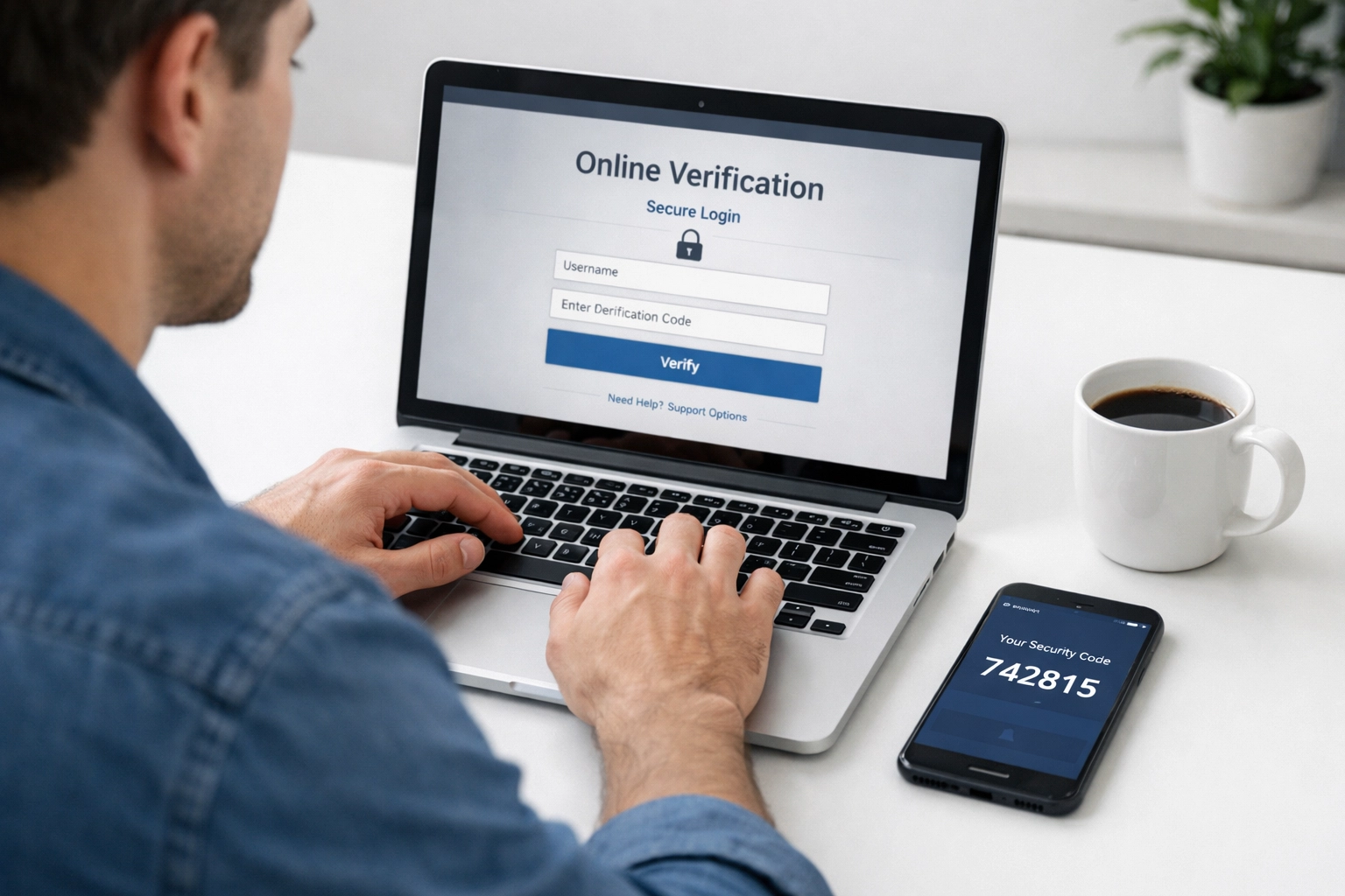 Taxpayer using online IRS identity verification portal with prior tax return