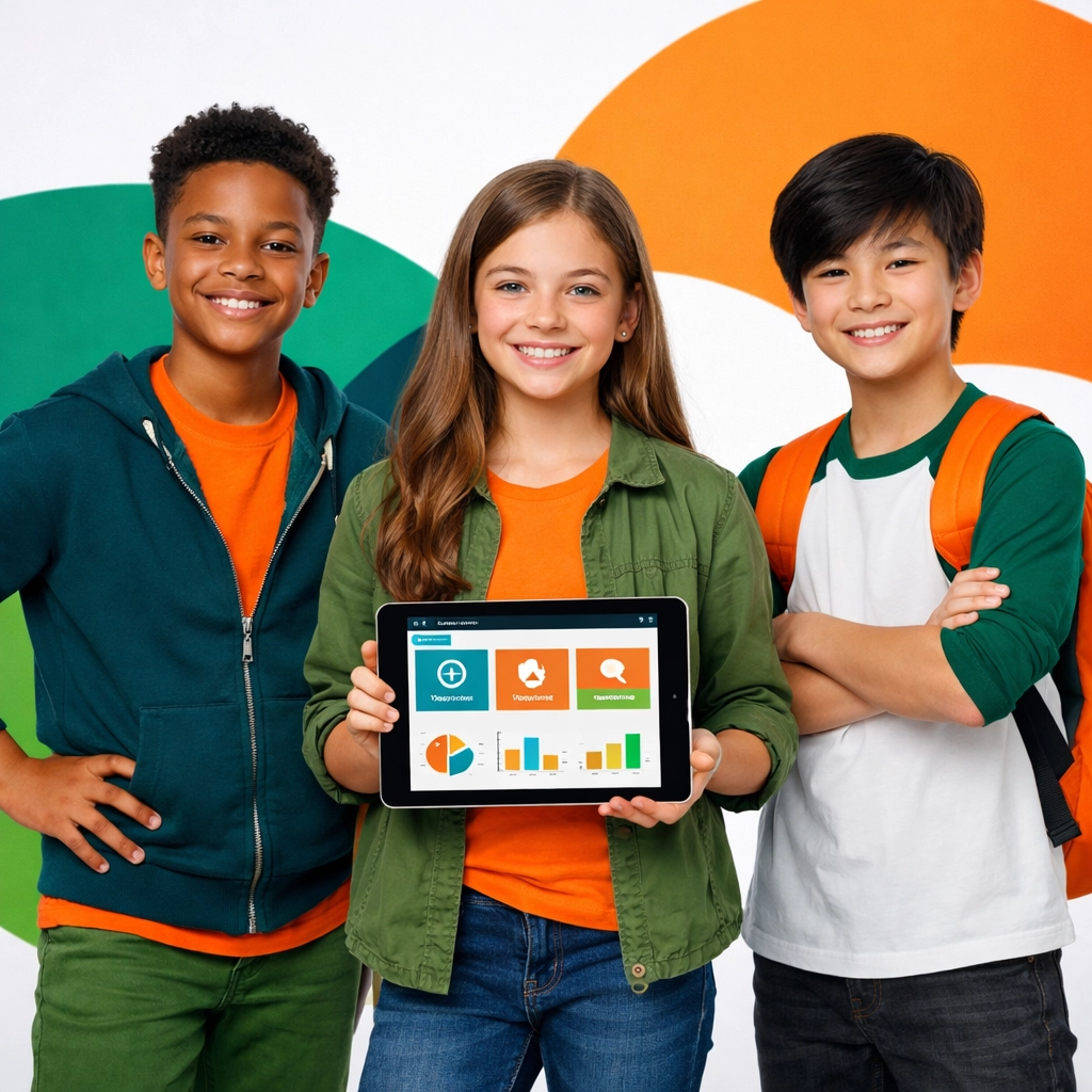 Confident children using the Complete Life Skills Platform to prepare for leadership and the future.