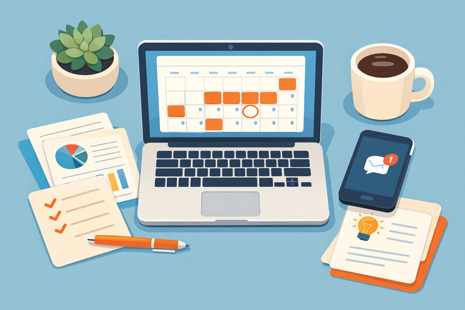 Organized workspace showing Medicaid renewal deadline calendar and required documents