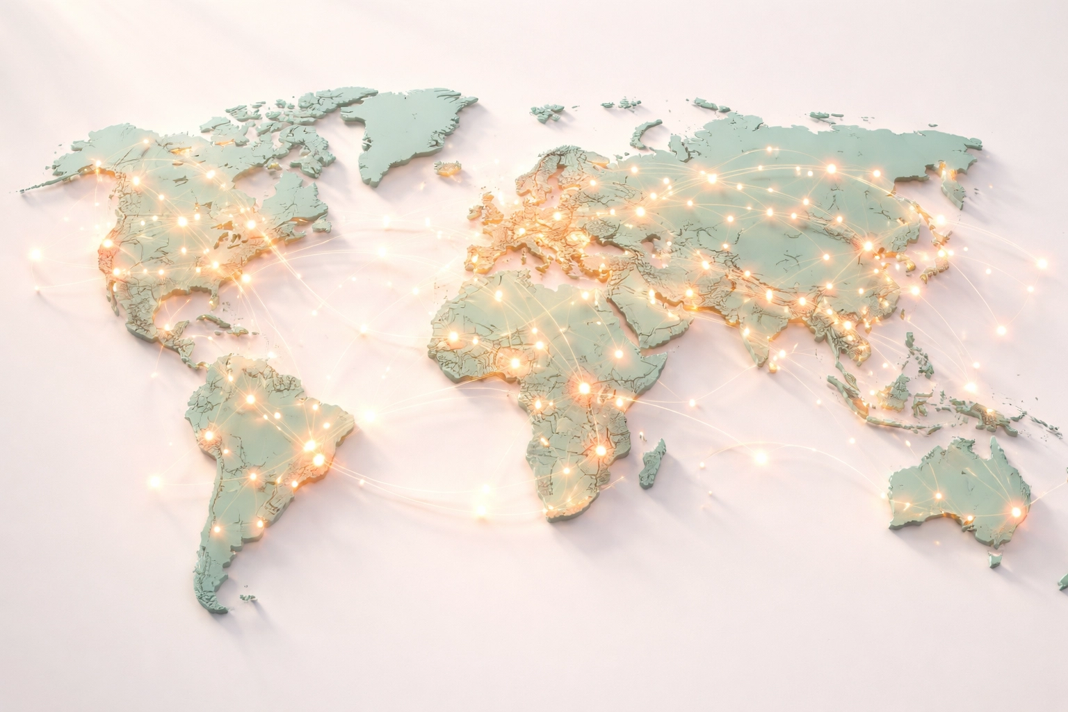 Carte du monde stylisée montrant l'expansion internationale de Gemini 3 dans 120 pays pour une recherche Google intelligente