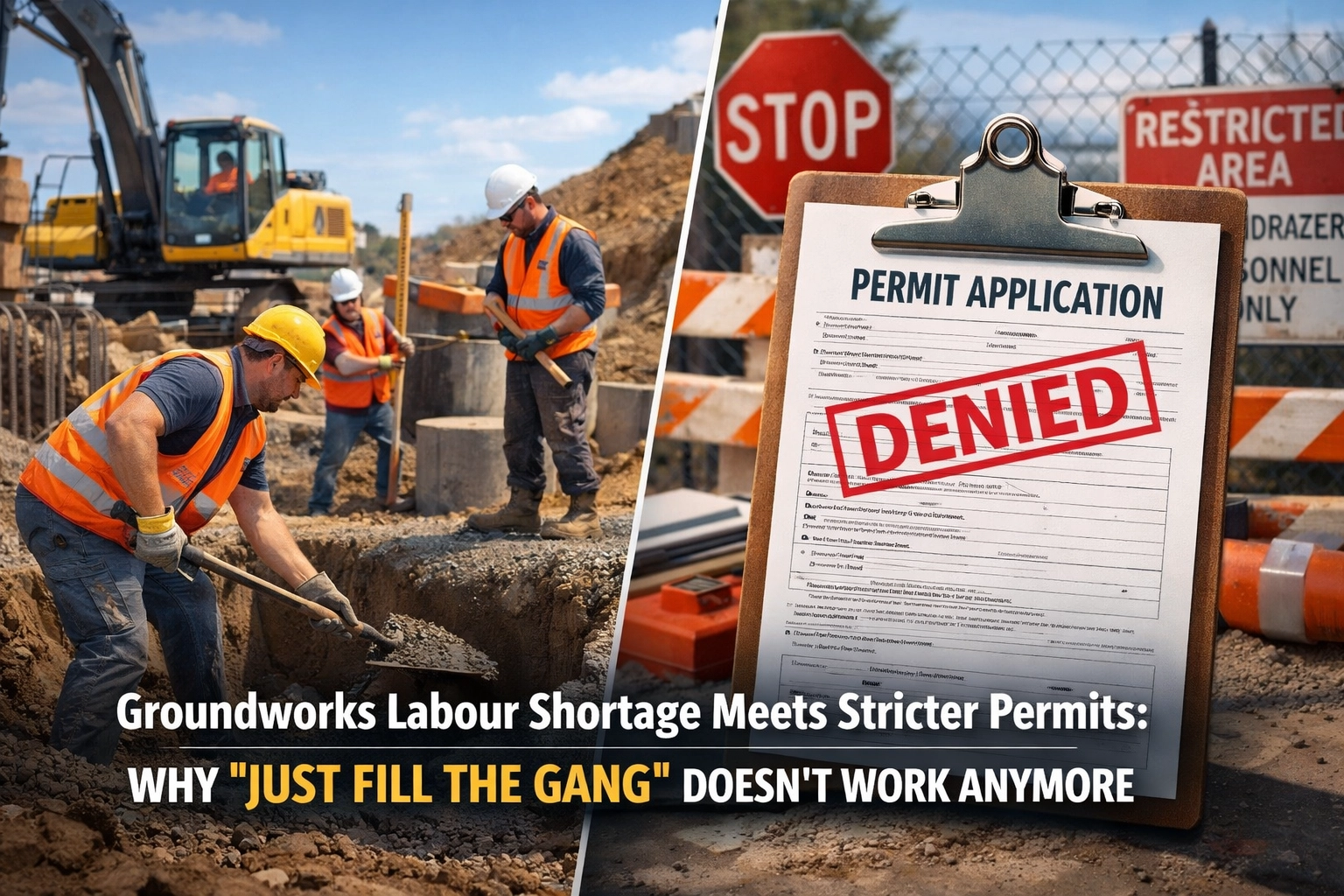 [HERO] Groundworks Labour Shortage Meets Stricter Permits: Why 'Just Fill the Gang' Doesn't Work Anymore