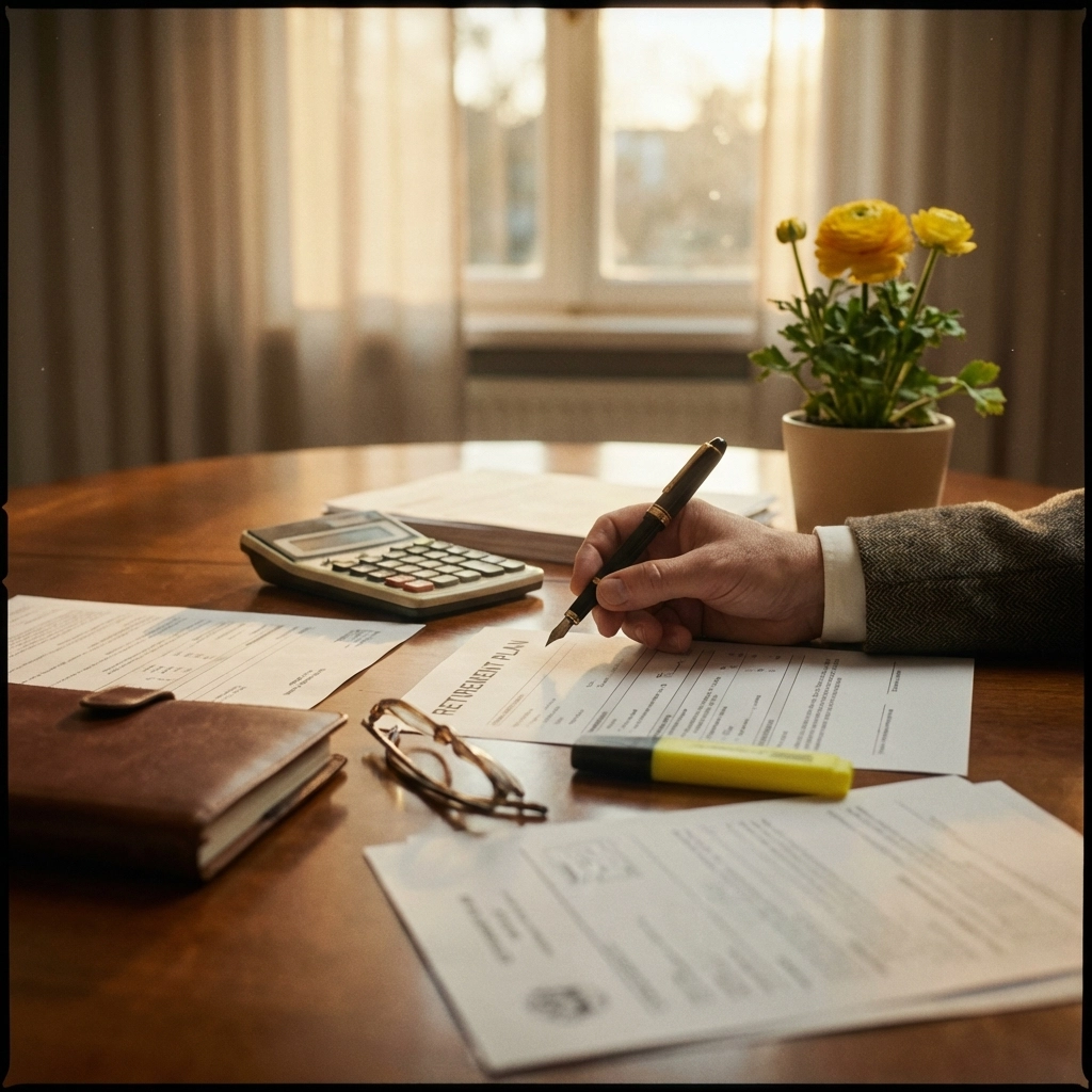 Financial planning for MSP business exit, calculator and documents on table illustrating tax considerations