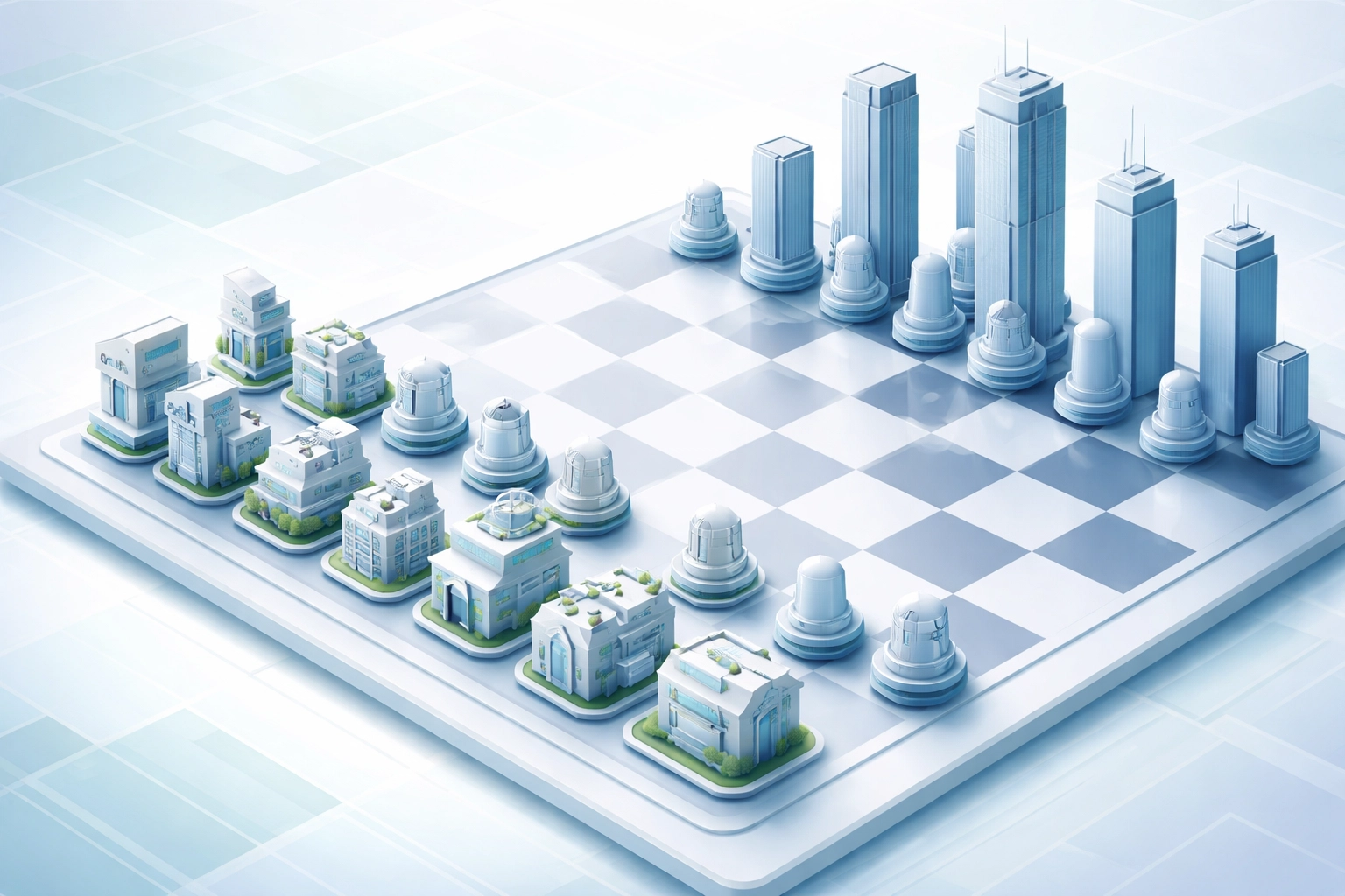 Visual representation of treatment centers competing with large facility aggregators in the rehab market