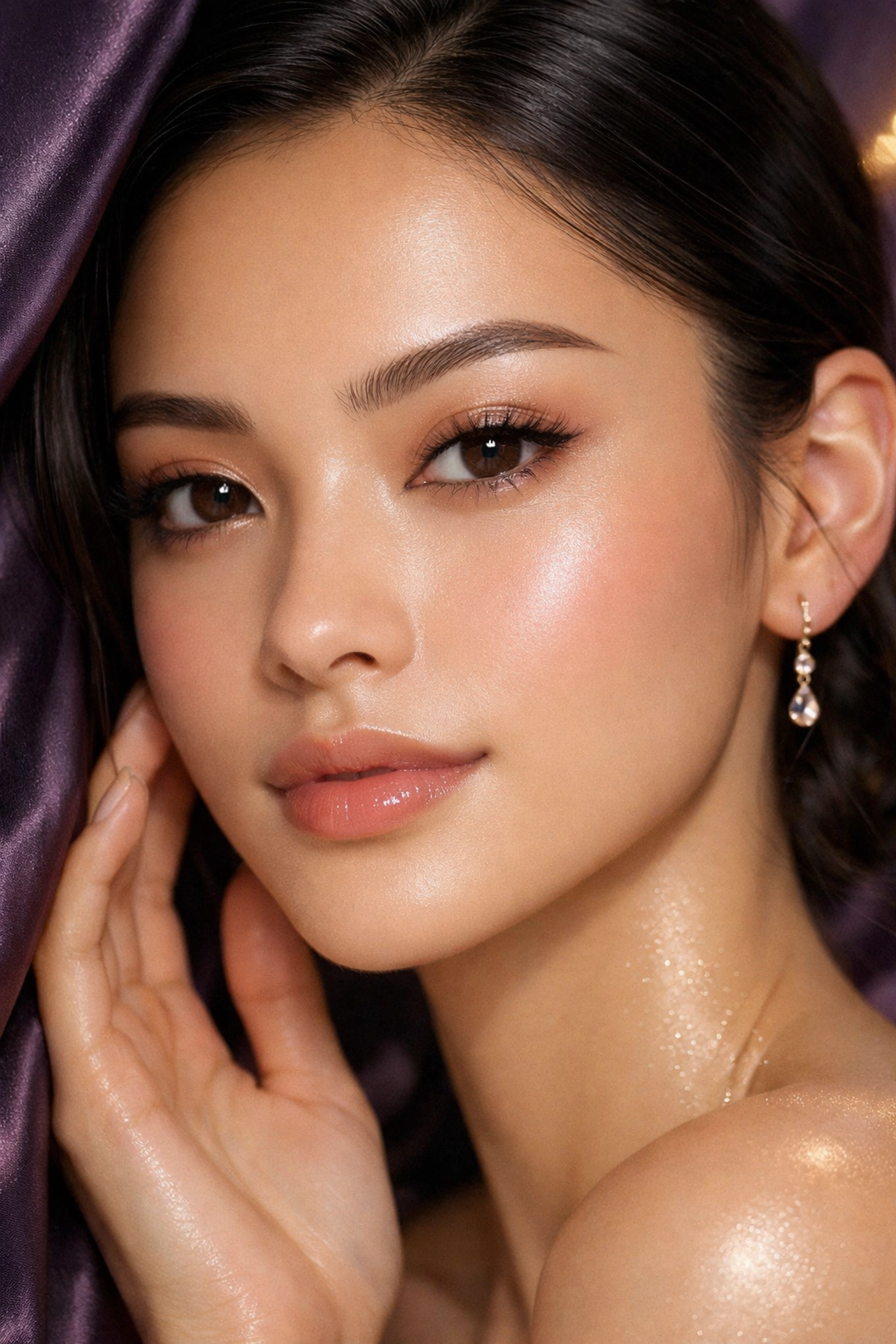 Flawless foundation-free skin paired with defined Luxe Nano Brows for a maintenance-free look.