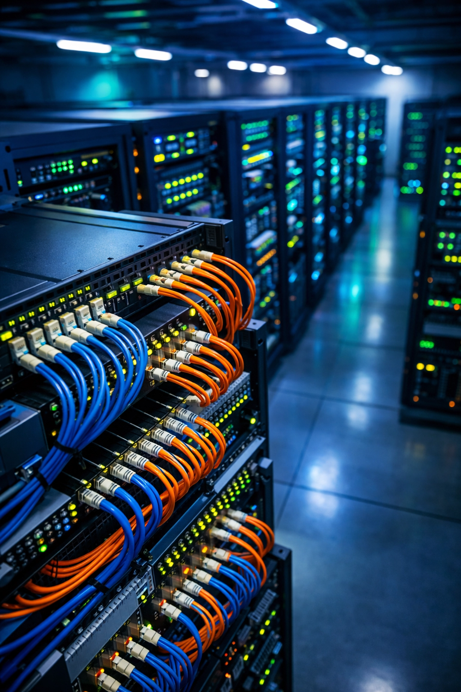 Data center infrastructure supporting digital content distribution for stadium advertising networks