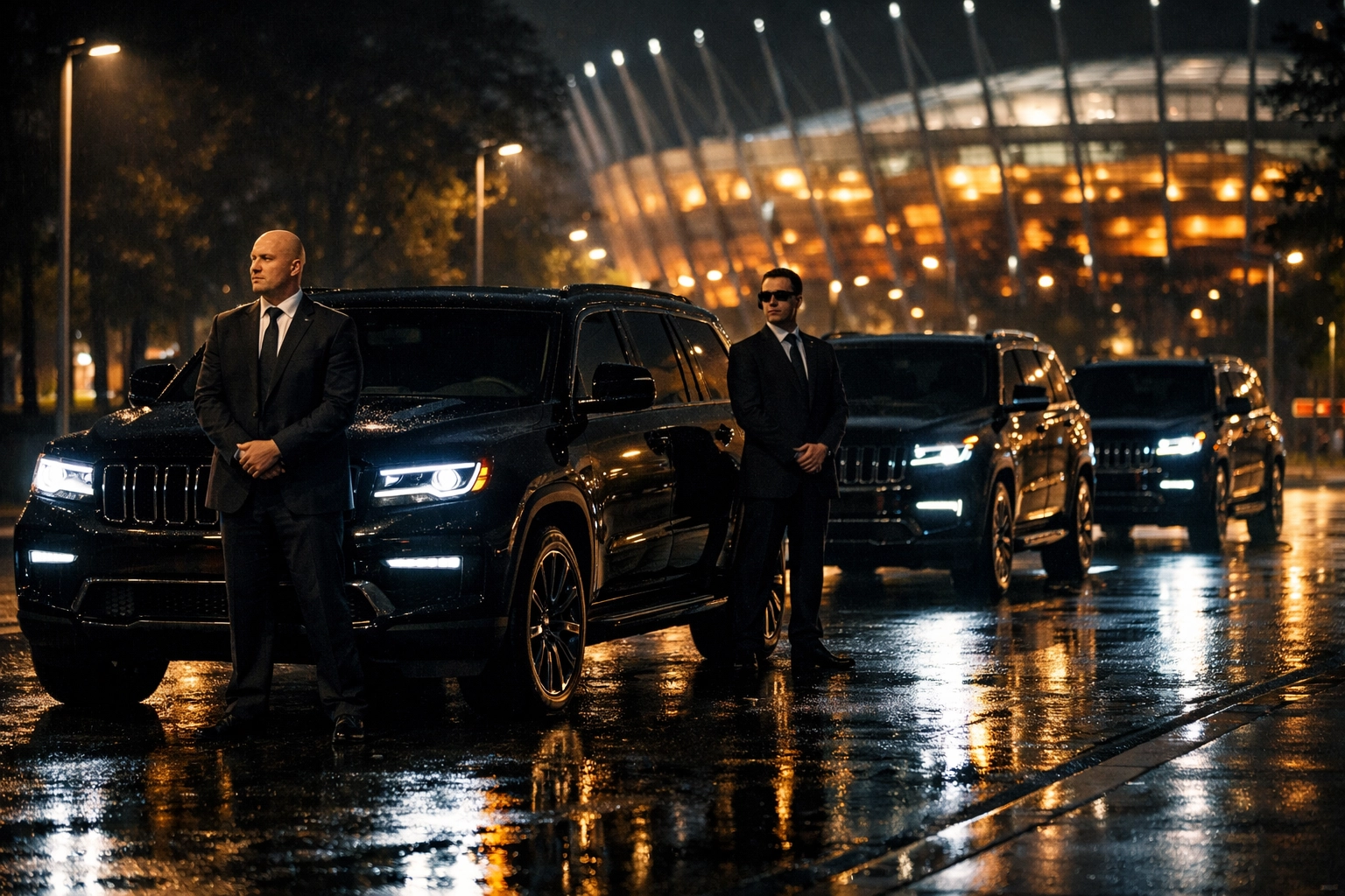 PRESS RELEASE: 5 Ways USA Entertainment Travel Is Transforming Super Bowl Corporate Travel with AI-Powered Logistics and Executive Concierge Services VIP security convoy with luxury SUVs providing executive protection for Super Bowl travel