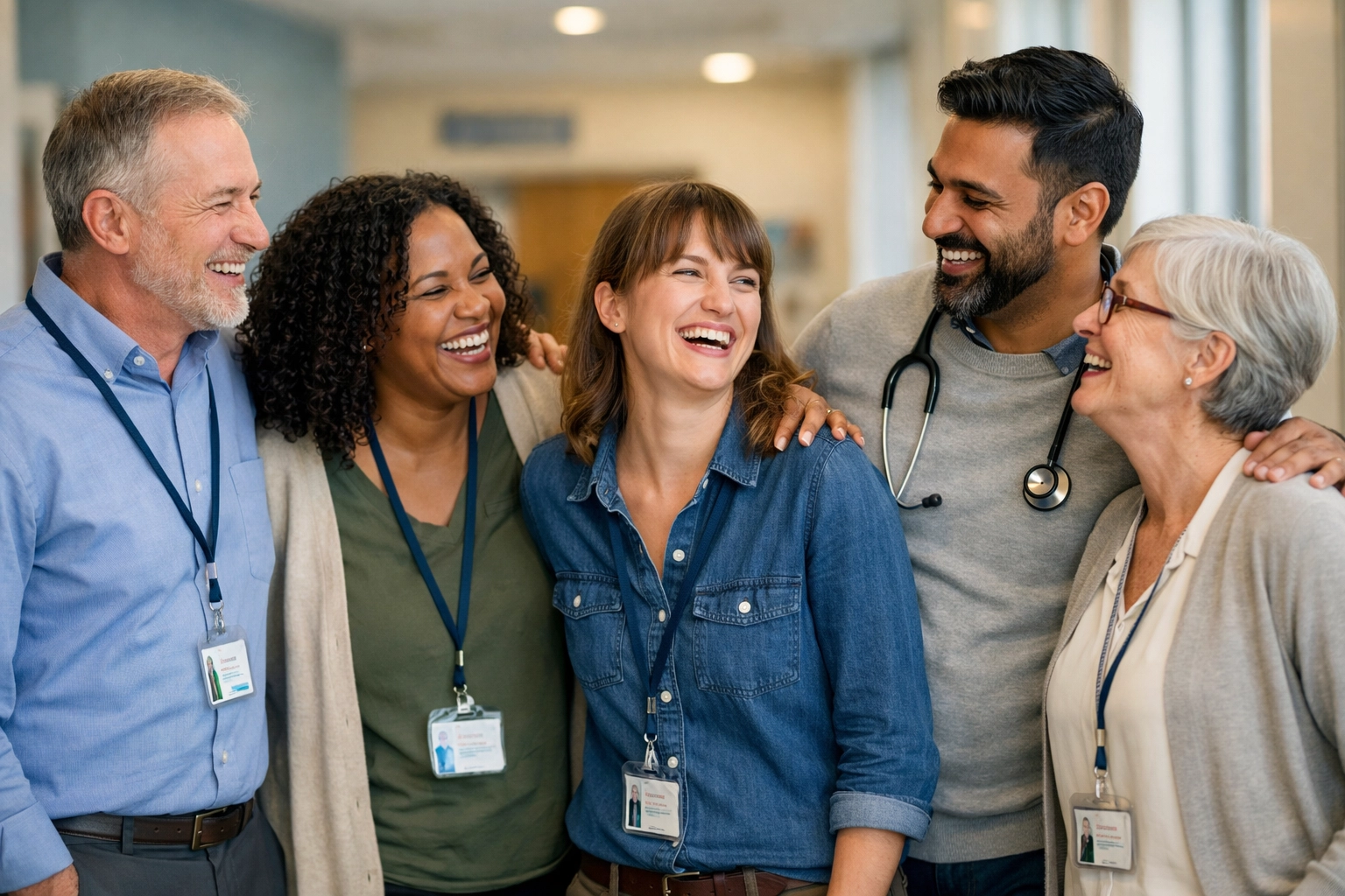 Authentic behavioral health team photo showing real staff connection and trust