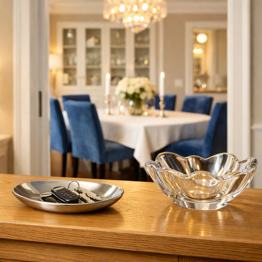 Sparkling clean luxury dining area showing the high-end results of residential cleaning Massachusetts.
