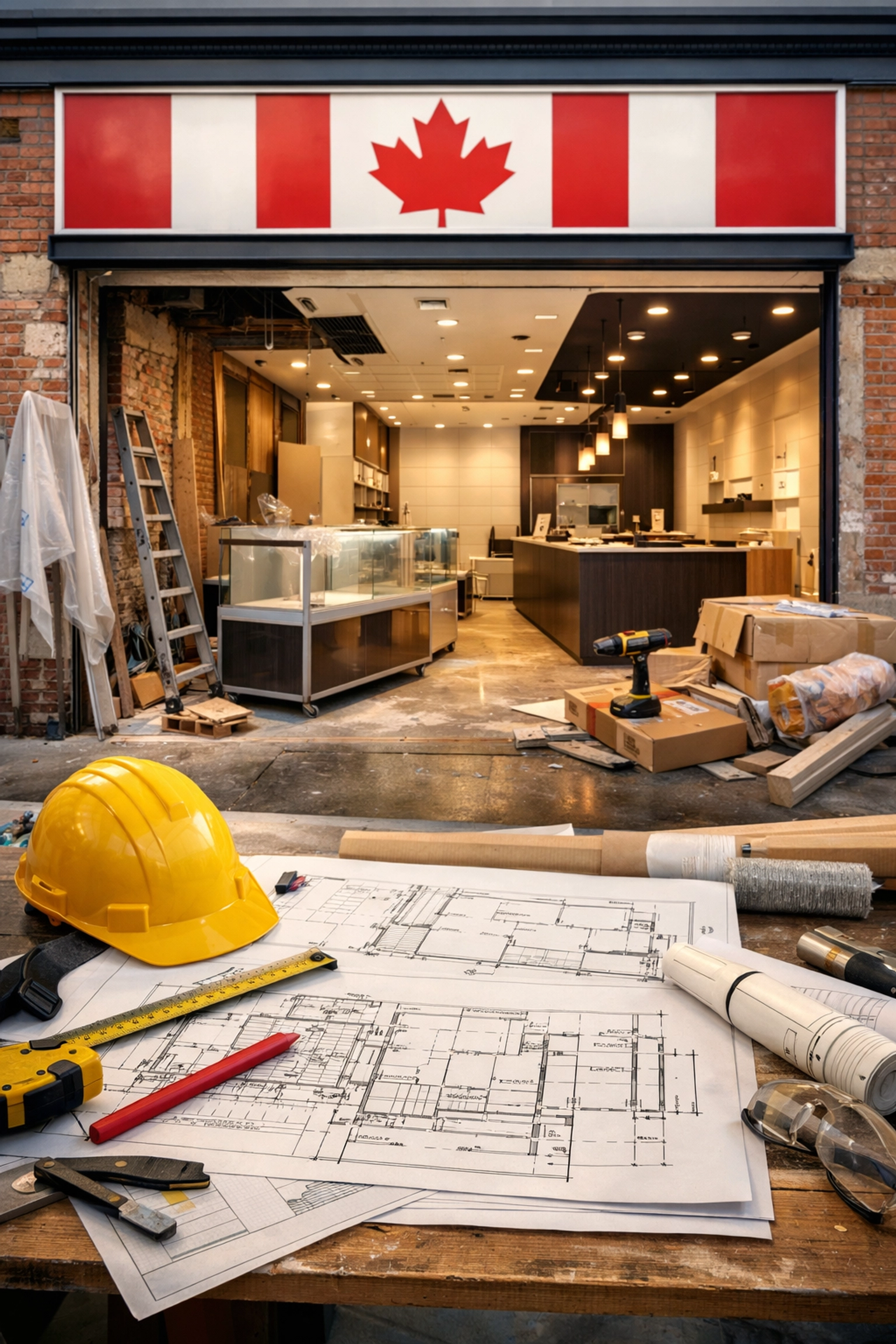 Canadian storefront renovation funded by CSBFL loan with new equipment installation