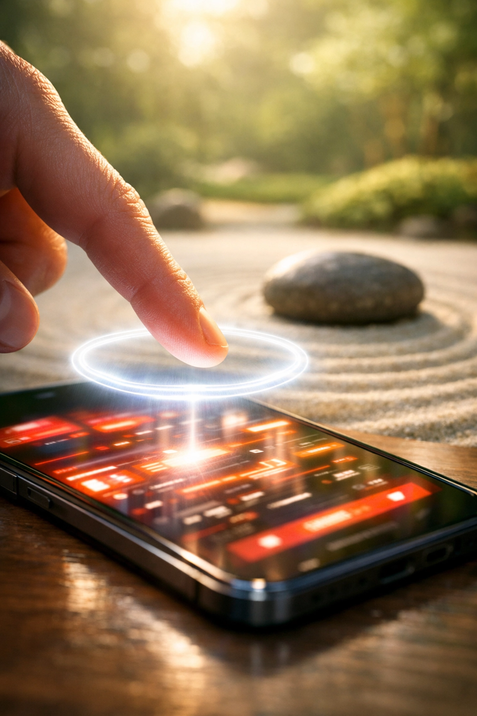 Practicing mindfulness to manage political stress and break the habit of constant news scrolling.