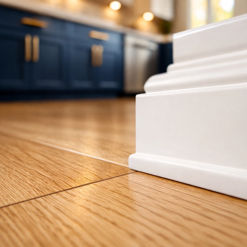 Spotless hardwood floors in a Lincoln home after a thorough post construction cleaning Lincoln service.