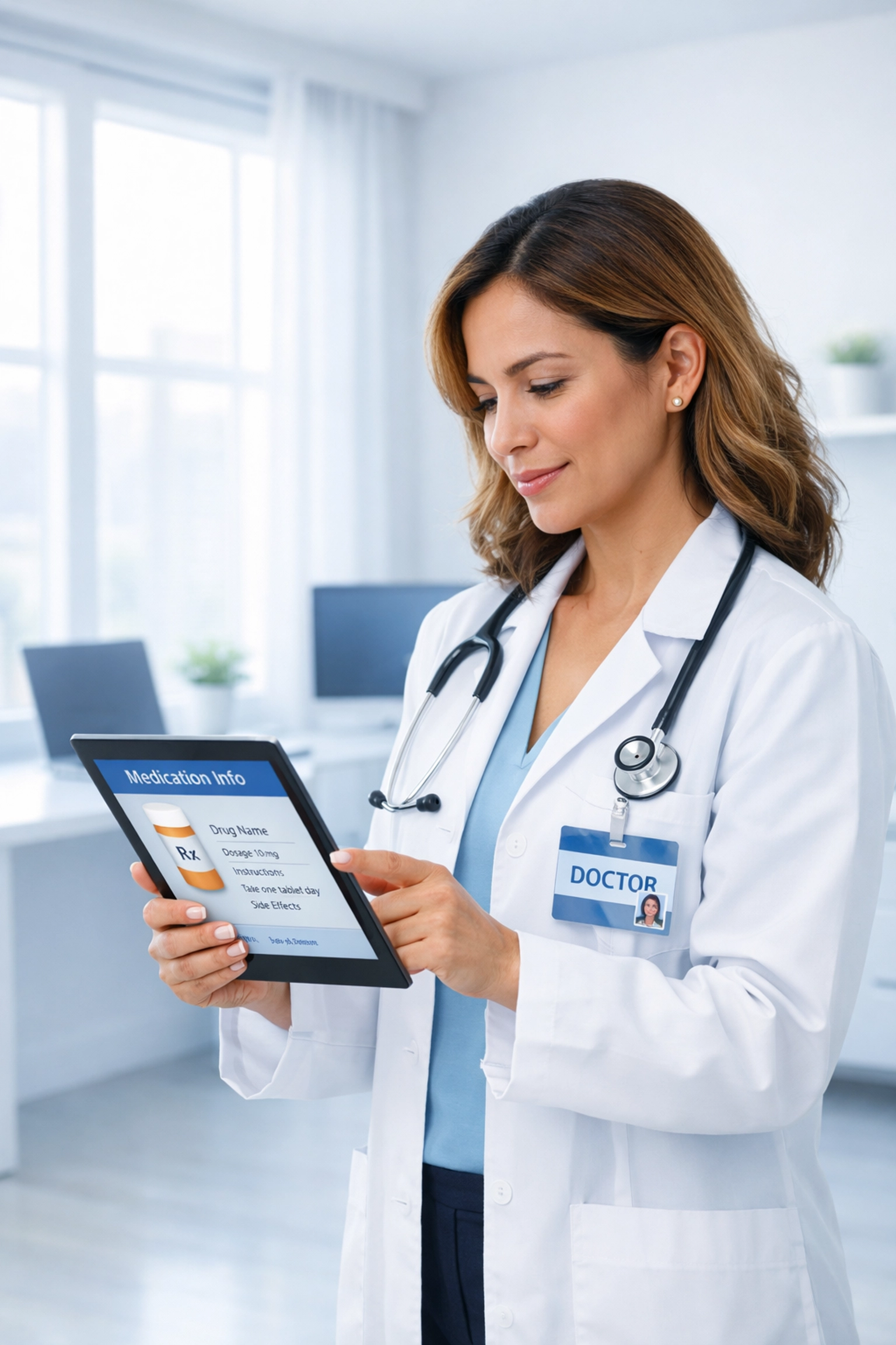 California medical provider reviewing tirzepatide information in telehealth office