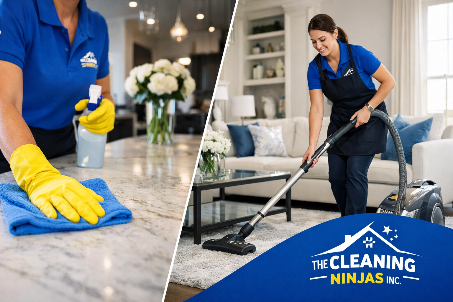 A professional cleaner dusting a living room in a Marlborough home, showcasing high-quality house cleaning in Marlborough.