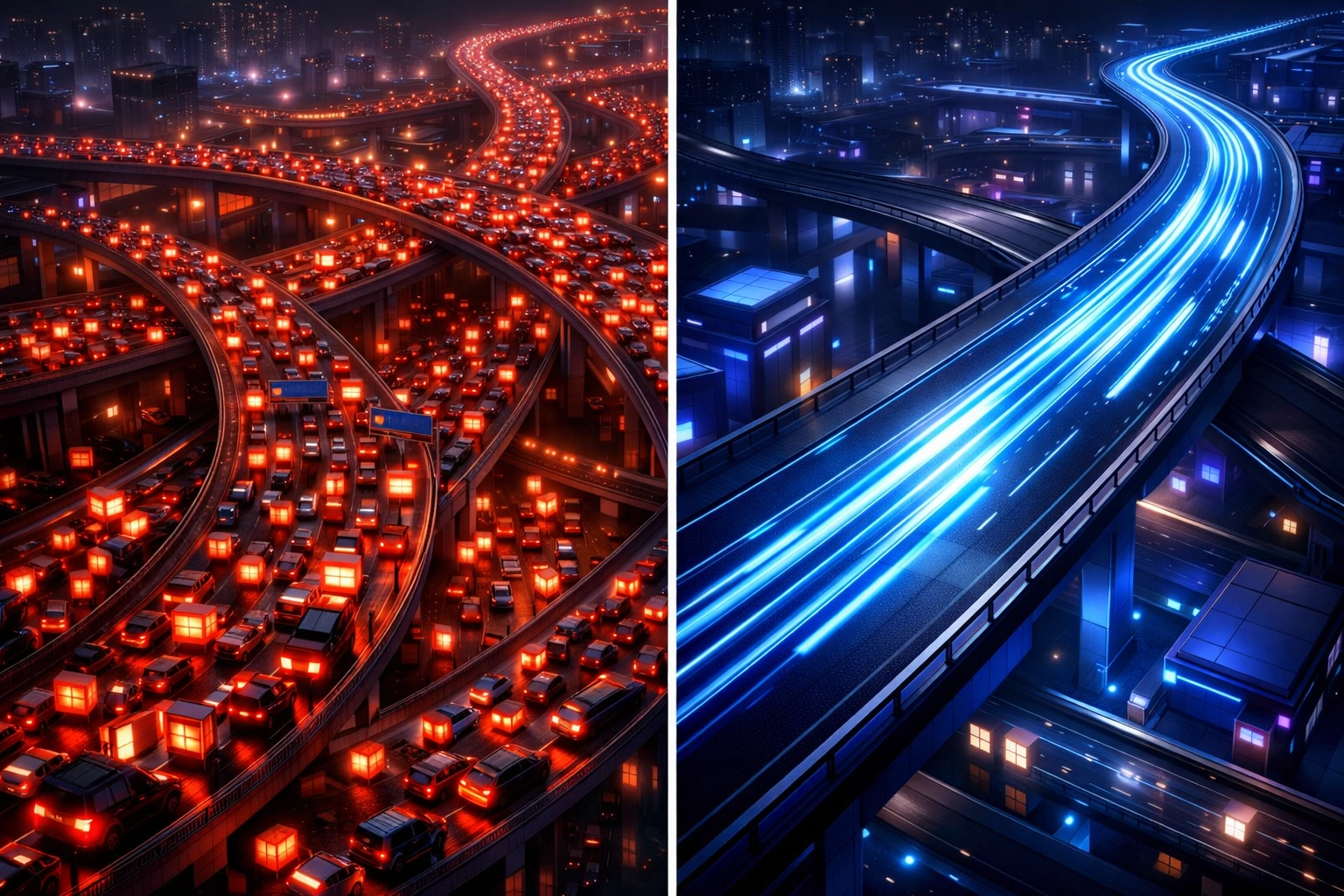 Congested shared blockchain network versus dedicated LareBlocks Layer 1 infrastructure for merchants