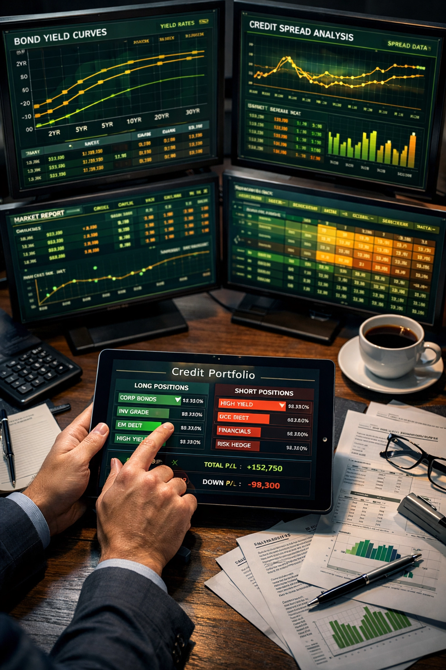 Active portfolio management on trading desk with hedge fund allocation strategies