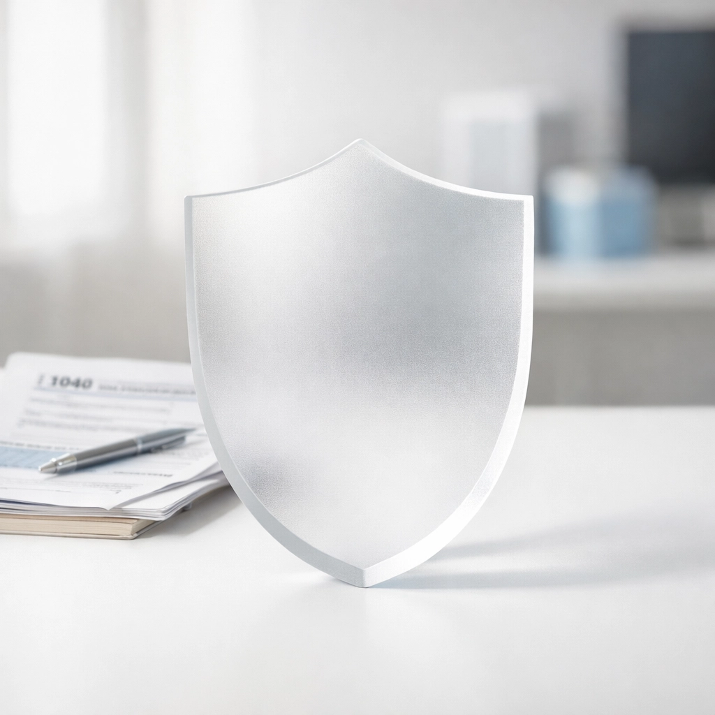 Tax audit protection shield safeguarding financial documents