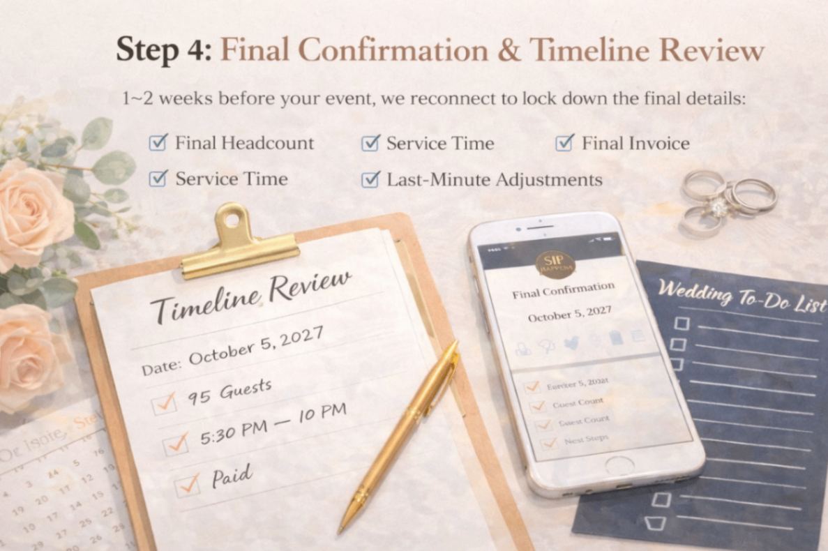 Sip Happens wedding planning calendar to-do for 2027