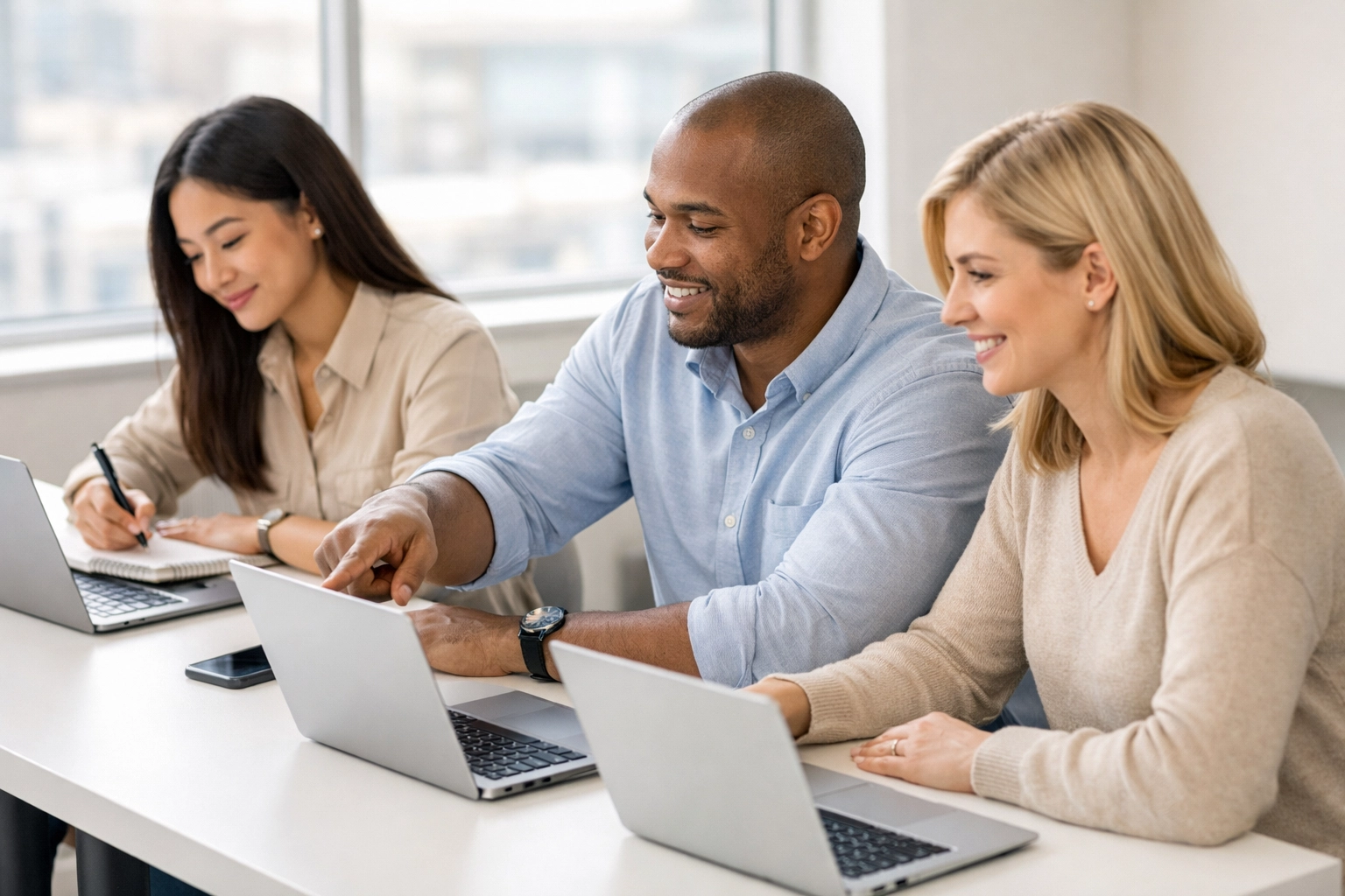 Tax preparation course training session with students learning professional tax filing