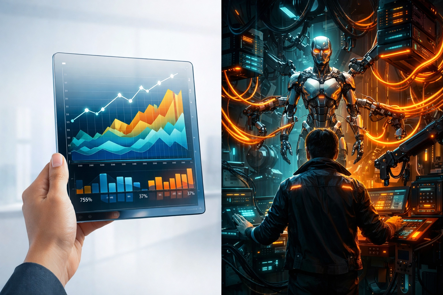 Comparison of data science visualizations versus building production-ready autonomous AI systems.