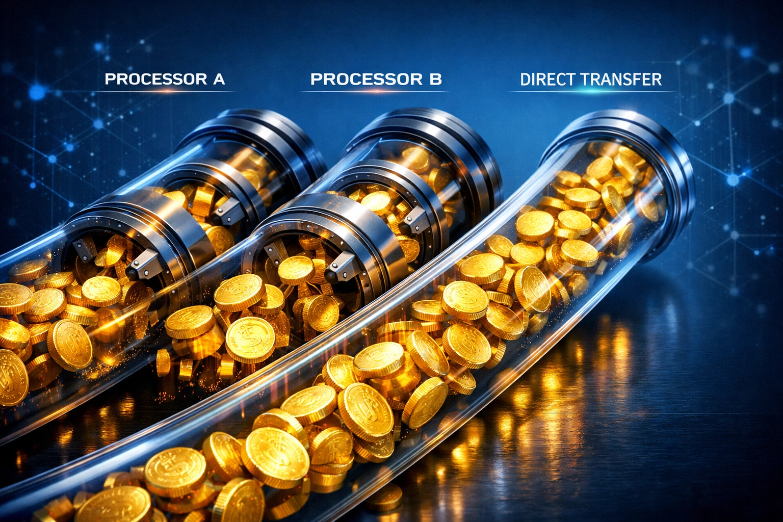 Web3 payment processor fee comparison showing traditional platforms versus gas-only receivables tokens