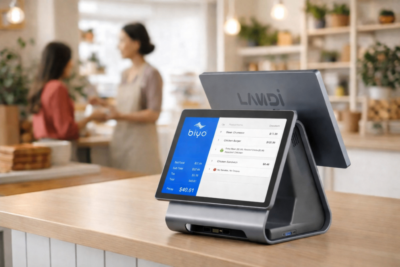 Biyo POS All-in-One Touchscreen System in Restaurant