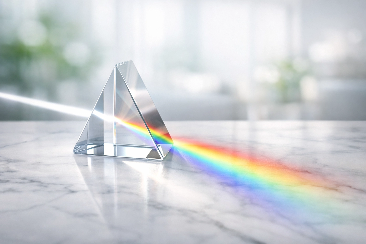 Glass prism refracting light to represent clarity and transparency in ministry and community trust.