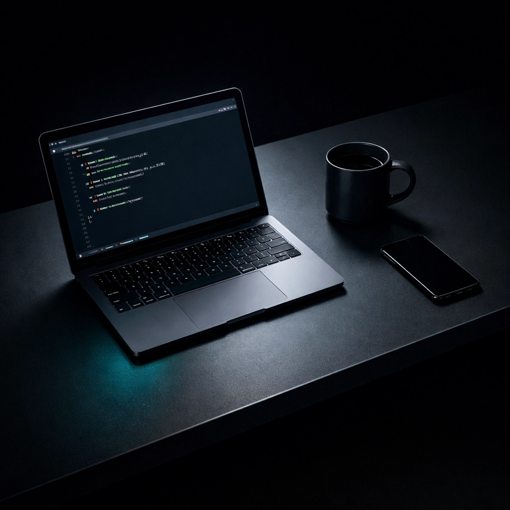 Minimalist dark-themed workspace representing the high tech stack costs for an early-stage startup SDR.