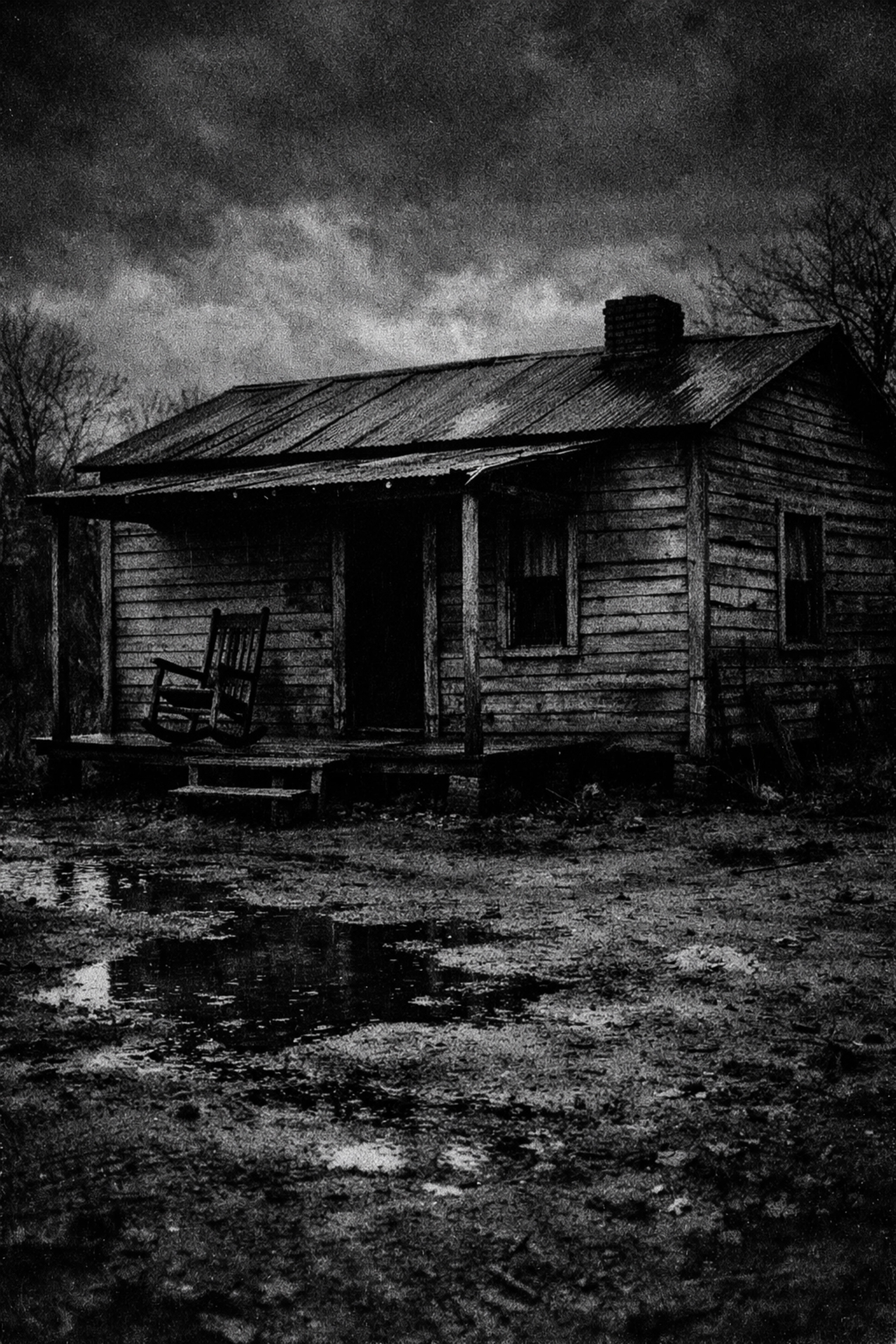 Elvis Presley's childhood shotgun house in Tupelo, Mississippi, during the Great Depression in 1938.
