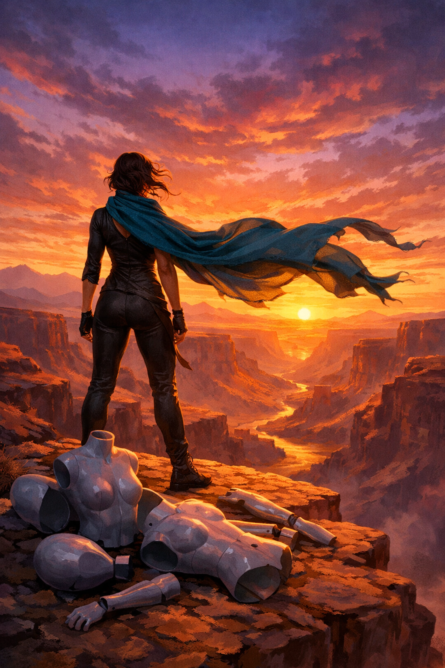 A woman standing at a canyon edge, representing the liberation of finally belonging to yourself.