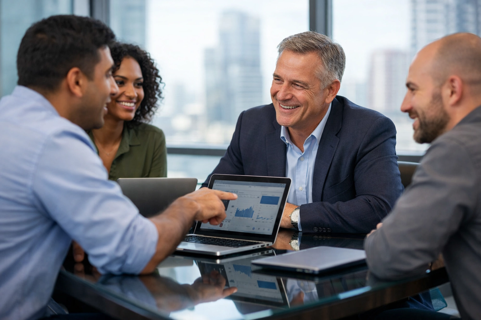 ServiceNow implementation partner discussing ITOM ROI and global compliance strategies with business executives.