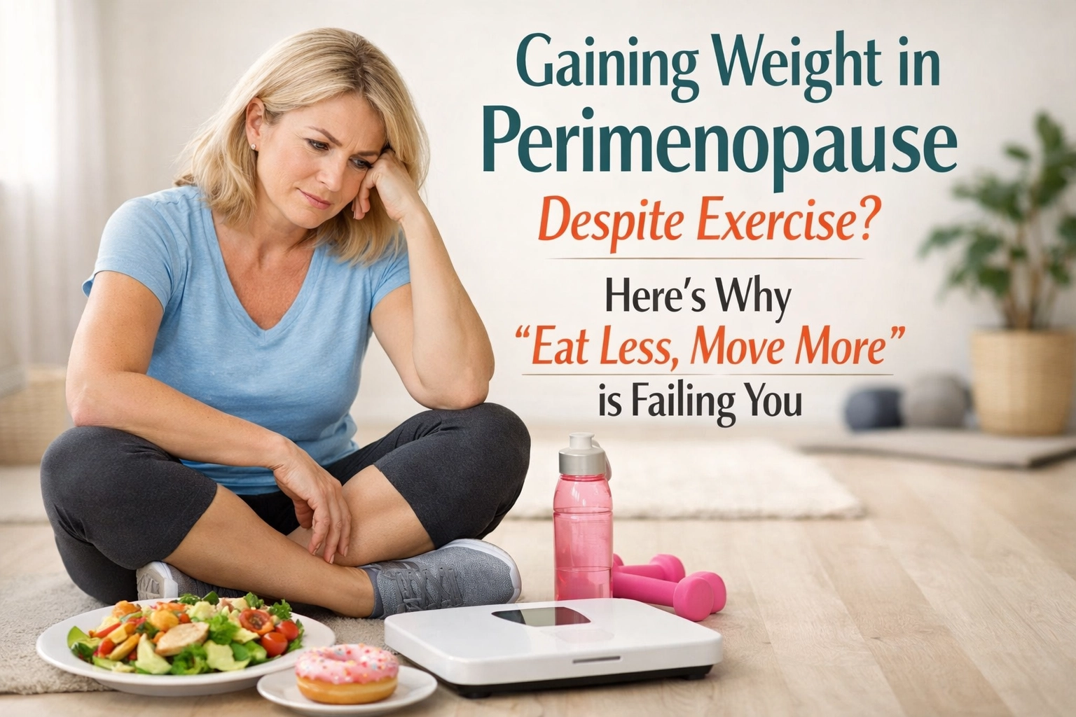 [HERO] Gaining Weight in Perimenopause Despite Exercise? Here's Why "Eat Less, Move More" is Failing You