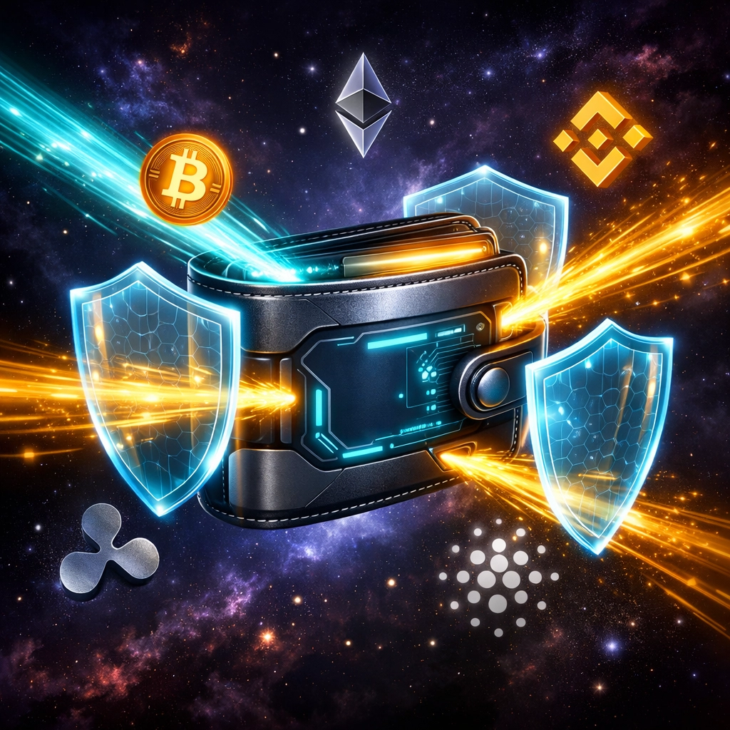 Secure self-custody crypto wallet for small business POS payments with protective digital shields