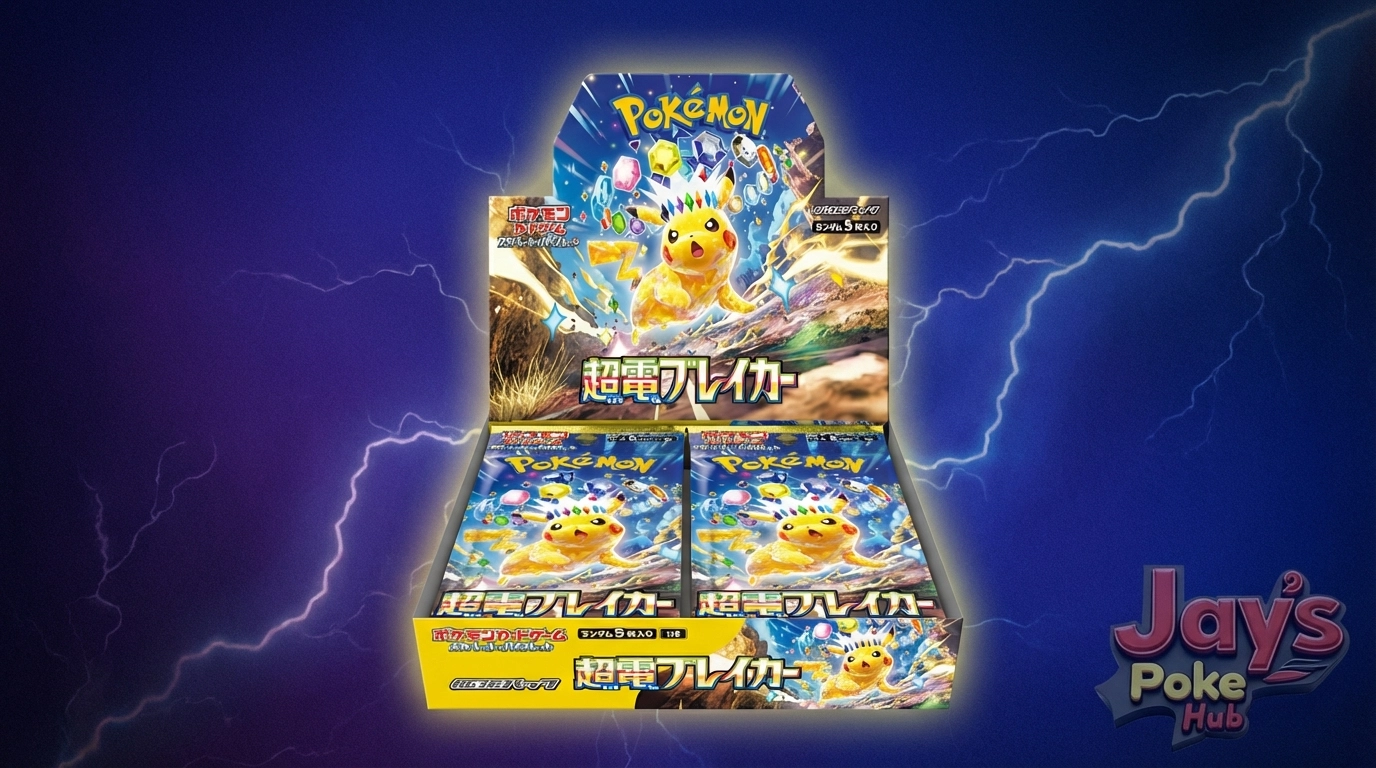 Japanese Pokémon Card Booster Box Display of Super Electric Breaker